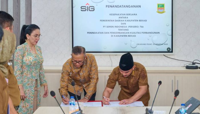 Tandatangani Kesepakatan Bersama, SIG Dukung Pemkab Bekasi Akselerasi Pembangunan Berkelanjutan di Kabupaten Bekasi