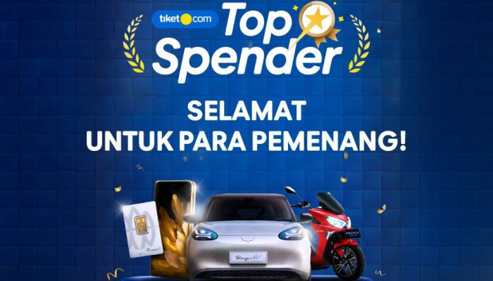 Program Top Spender 2025 tiket.com Hujani Pemenang dengan Hadiah Spektakuler