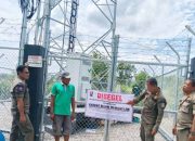 Langgar Aturan Perizinan, Satpol PP Tuban Segel Tower di Desa Dagangan