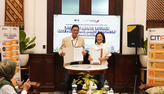 Perkuat Layanan Prioritas, Bank Jatim Jalin Kerja Sama dengan KAI Wisata