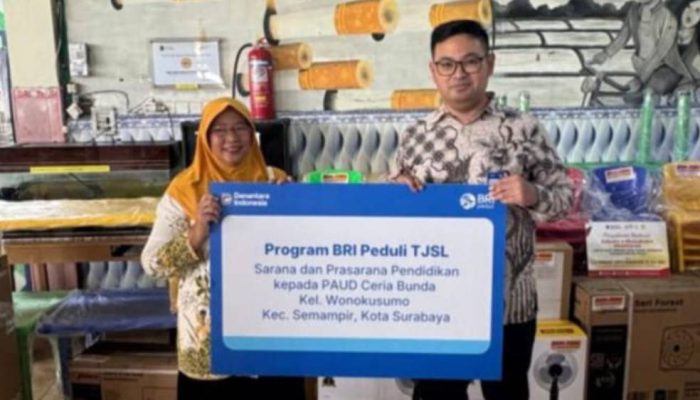 Wujudkan Kepedulian Pendidikan, BRI BO Kertajaya Salurkan CSR ke Pos PAUD Terpadu Ceria Bunda