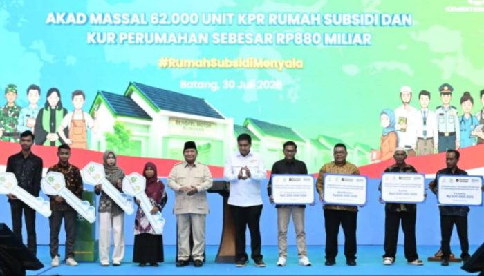 Prabowo Resmikan Akad Massal 62.000 Unit KPR Rumah Subsidi dan KUR Perumahan Rp 880 Miliar