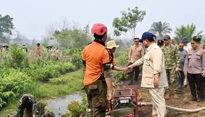 Dari Lapangan, Prabowo Tekankan Pemadaman Karhutla dan Penindakan Pelaku Pembakaran